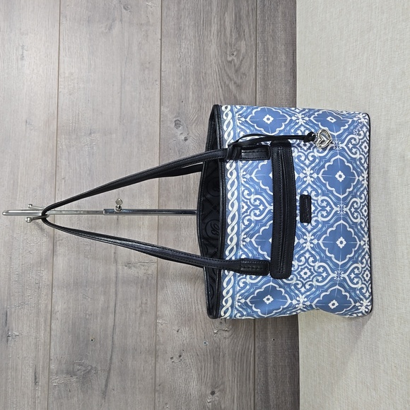 Brighton Blue Nylon Leather Tote Shoulder Bag - Picture 2 of 13